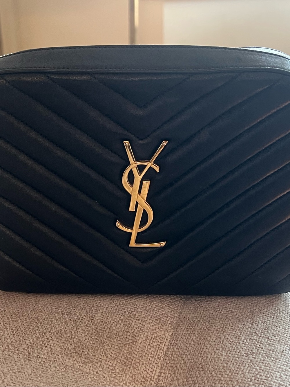 Saint Laurent Black Quilted Leather Crossbody with Gold YSL Hardware - Picture 8 of 10